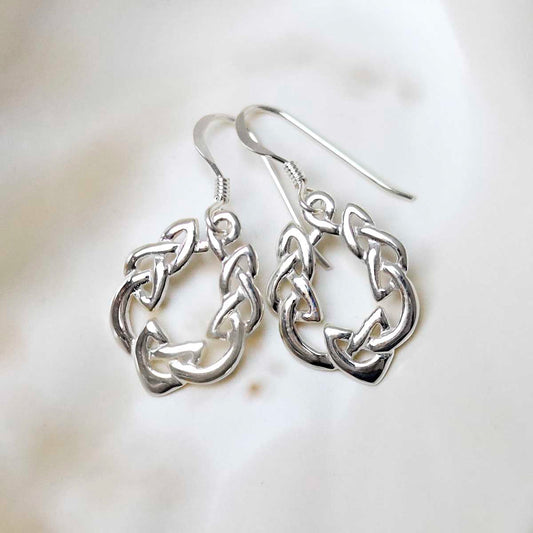 MC233S_Sterling Silver Celtic Love Loop Earrings (Shiny)_new 1