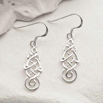 MC2405_STERLING SILVER CELTIC COVENTINA DANGLY EARRINGS_2