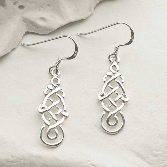 MC2405_STERLING SILVER CELTIC COVENTINA DANGLY EARRINGS_2