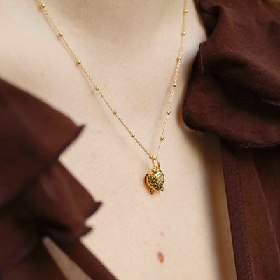 MB165PG_Gold Plated Sterling Silver Turtle Necklace_Model new copy