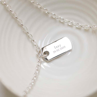 MC208S_Sterling Silver Small Solid Dog Tag Necklace_engrave 2
