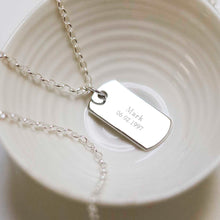 MC208L_Sterling Silver Solid Dog Tag Necklace_Engraved 1