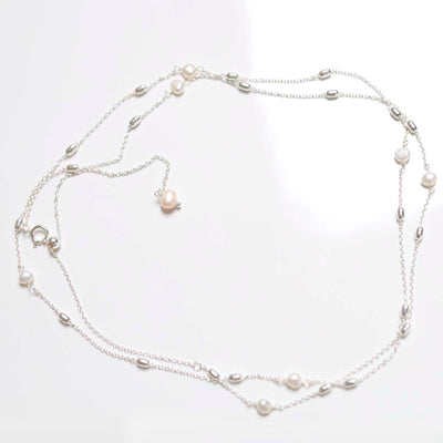 MT05_Sterling Silver Pearl Necklace:Bracelet_4