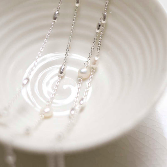 MT05_Sterling Silver Pearl Necklace:Bracelet_2