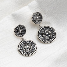 ML701 Sterling Silver Oxidised Double Marrakech Studs