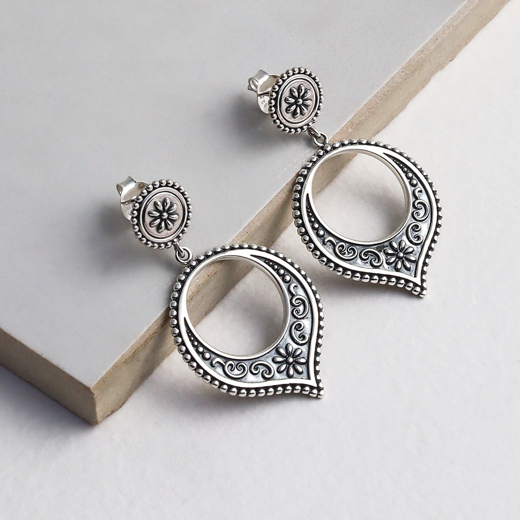 Sterling Silver Harbala Dangly Studs