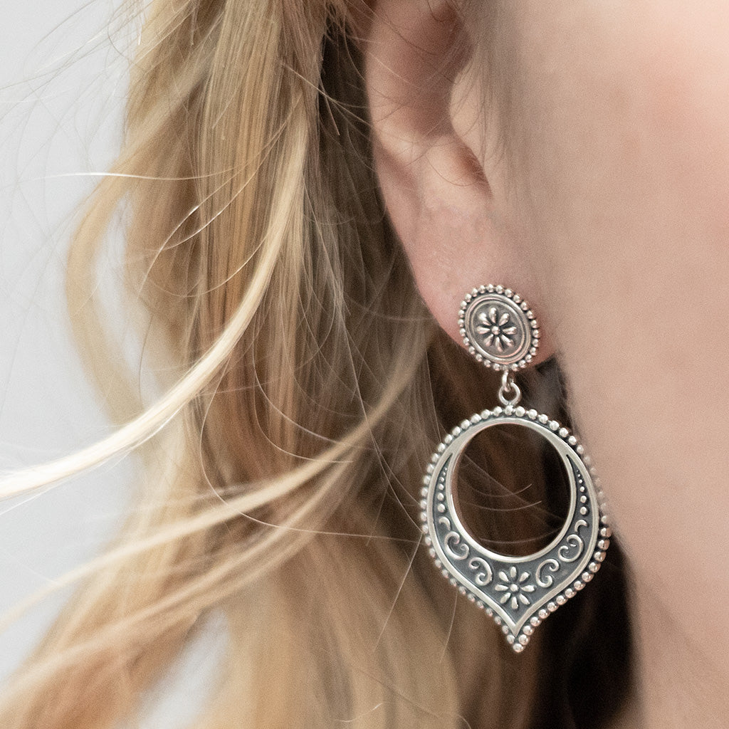 Sterling Silver Harbala Dangly Studs