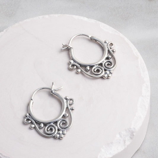 ML708 Sterling Silver Safi Hoops 1