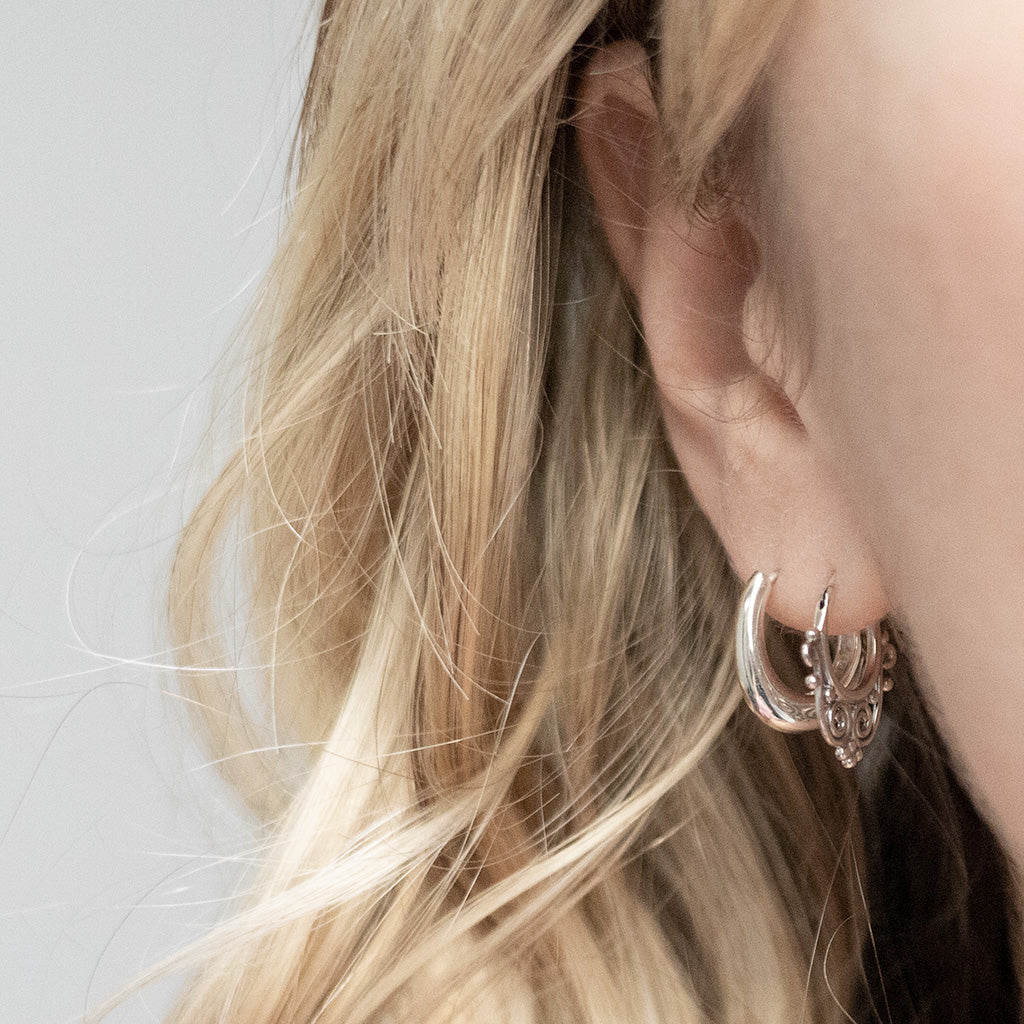 Sterling Silver Safi Hoops