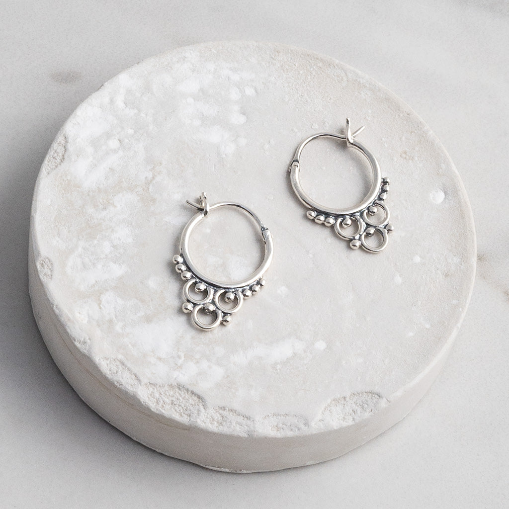Sterling Silver Tarfaya Hoops
