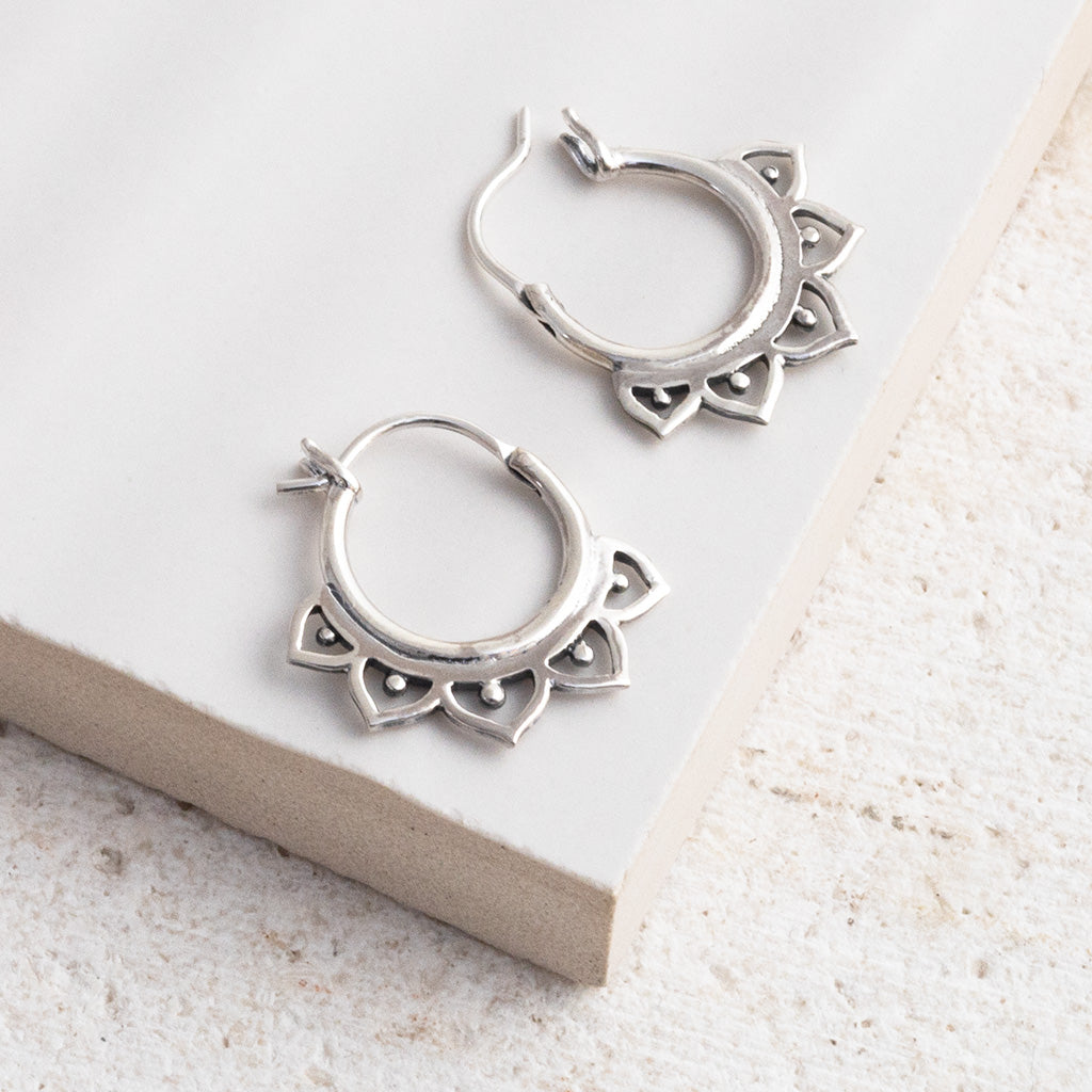 Sterling Silver Kenitra Hoops