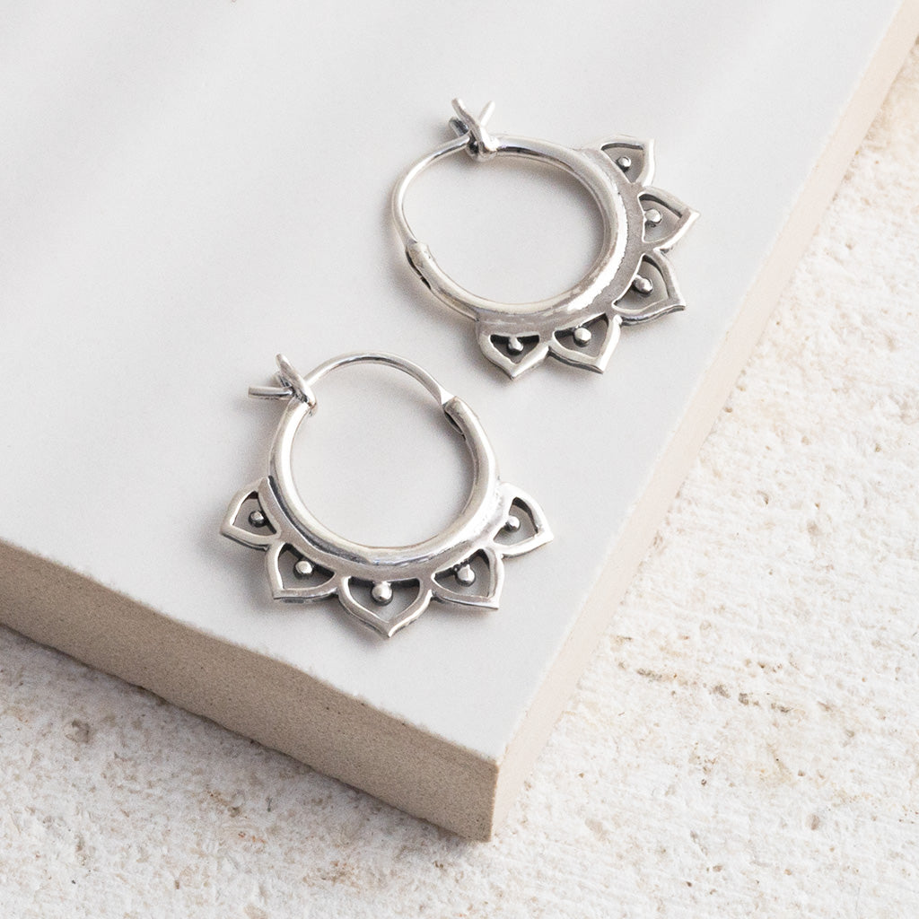 Sterling Silver Kenitra Hoops