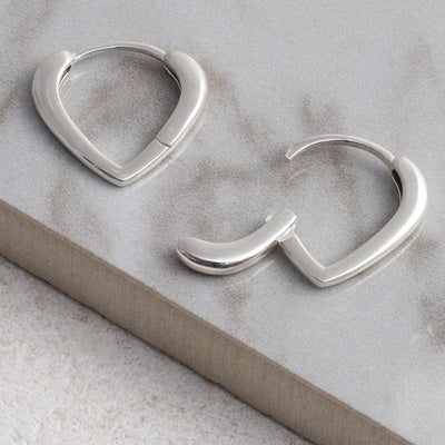 ML703 Sterling Silver Pear Hoops 3