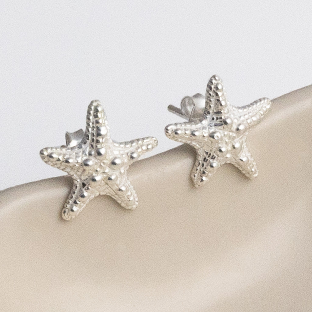 Sterling Silver Star Fish Studs