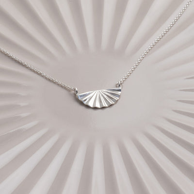 ML727 Sterling Silver Fan Necklace 2