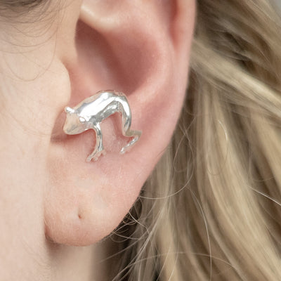 MW04 Sterling Silver Frog Cuff Model 2