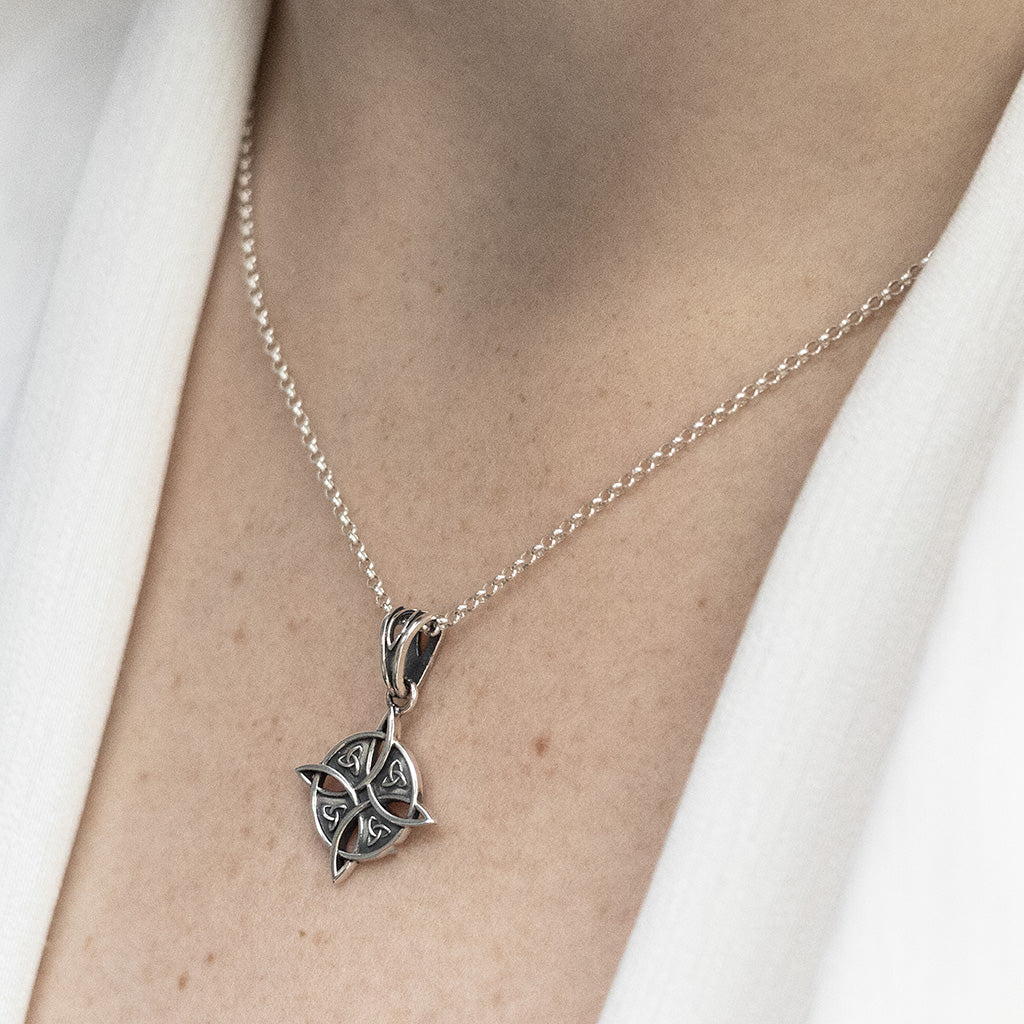 Sterling Silver Witches Knot Necklace