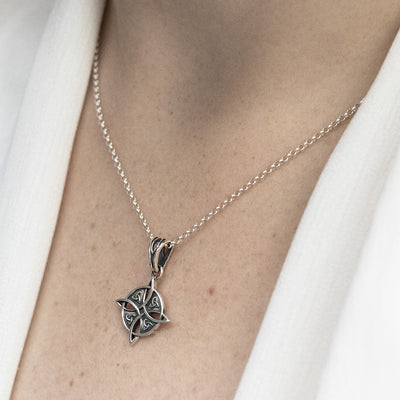 ML724S Sterling Silver Witches Necklace model shot