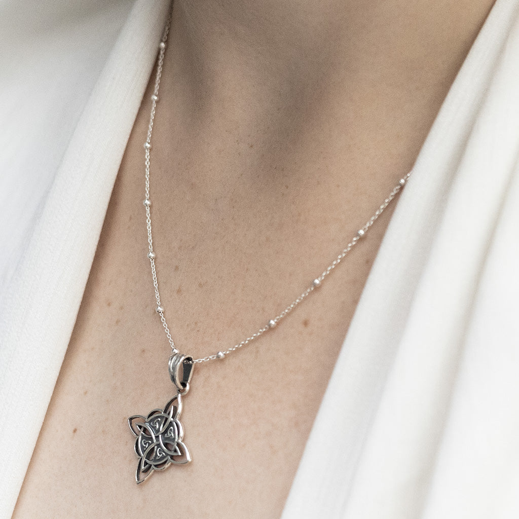 Sterling Silver Witches Knot Necklace