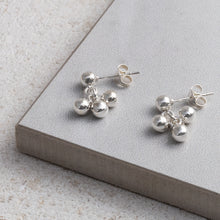MK832 Sterling Silver Ball Bell Dangly Studs 1