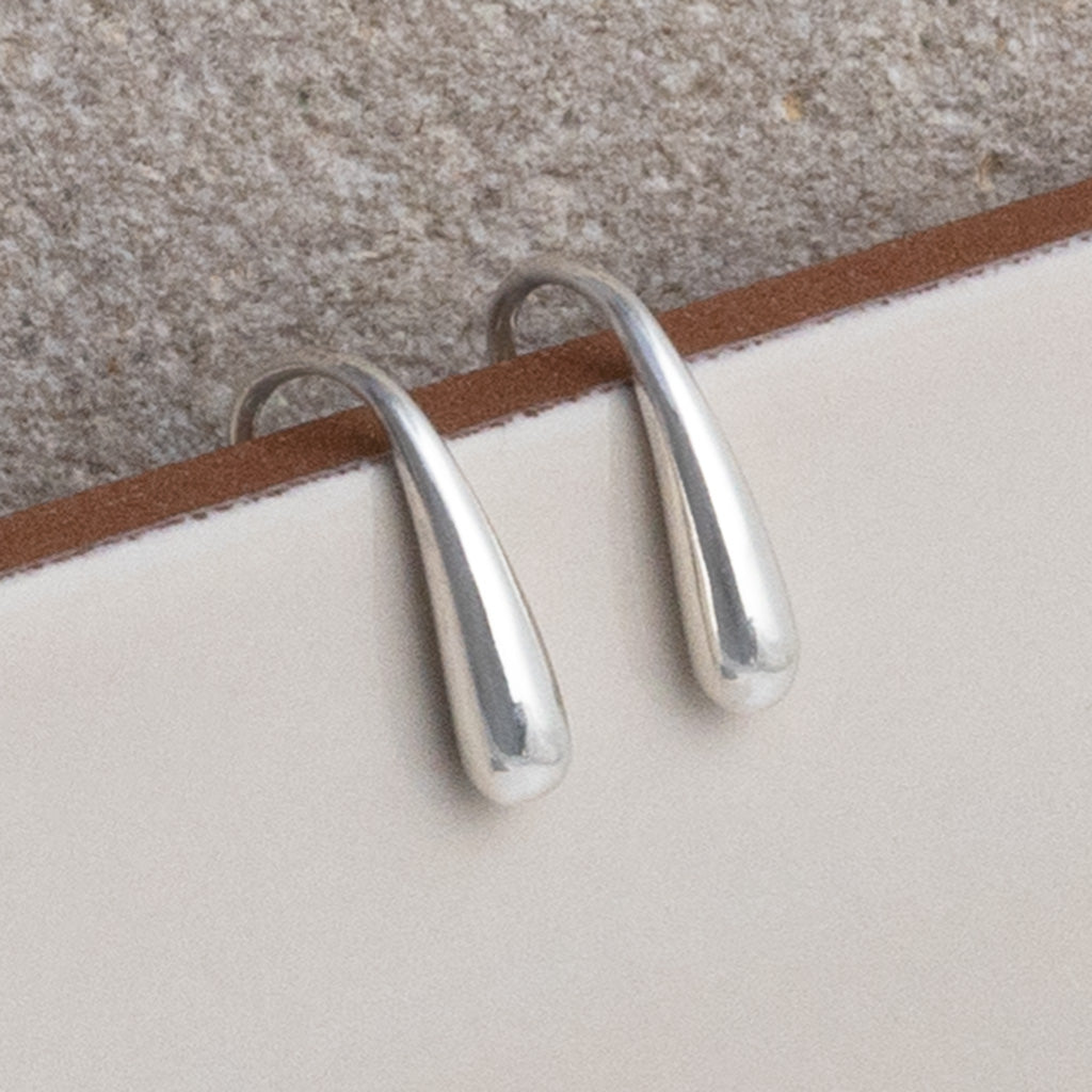 Sterling Silver Mini Liquid Drop Earrings