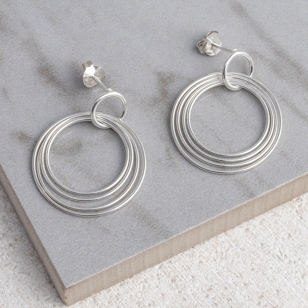 Sterling Silver Hoola Hoop Studs