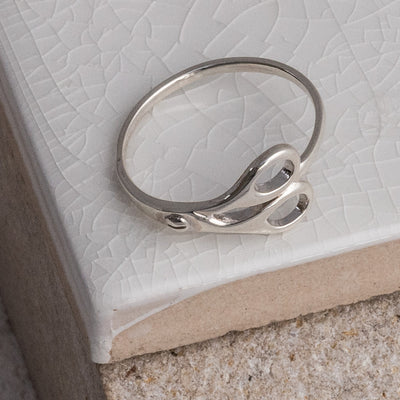 ML725 Sterling Silver Scissor Ring 1
