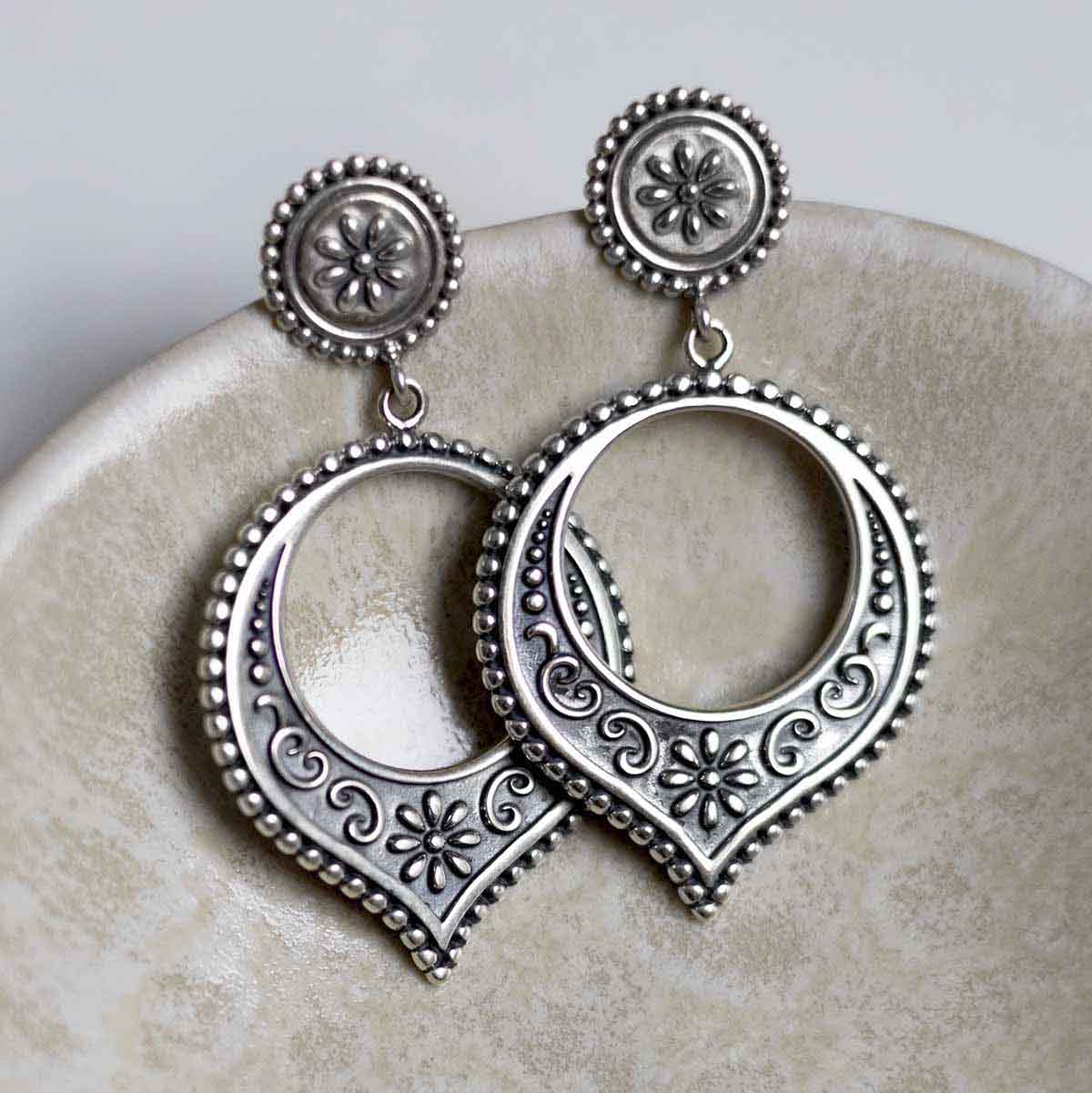 Sterling Silver Harbala Dangly Studs