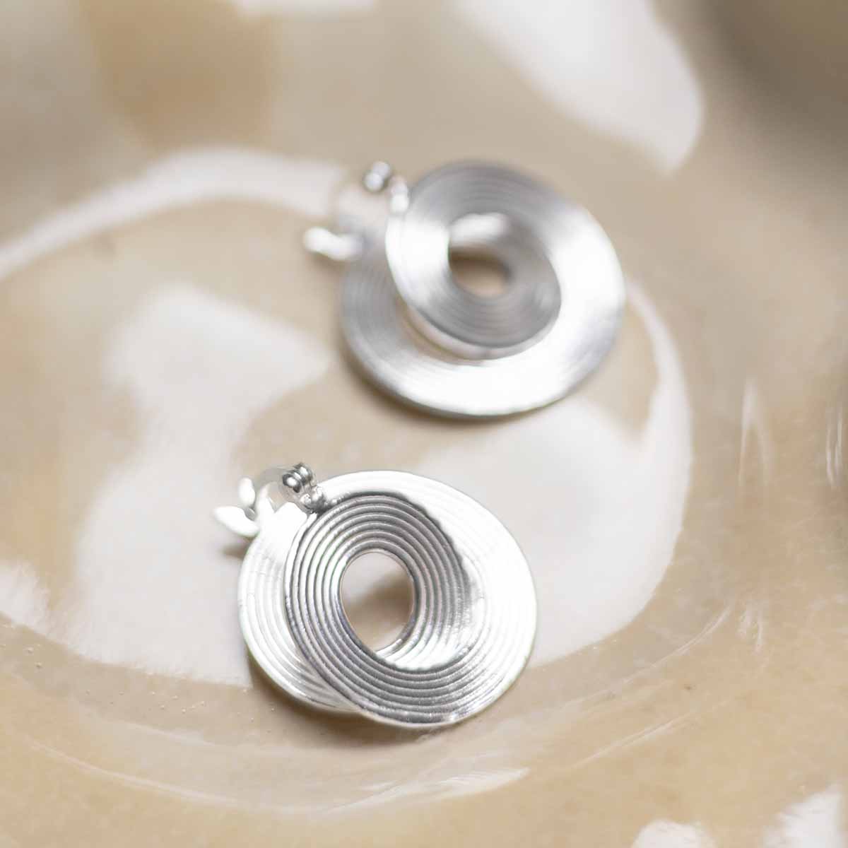 Sterling Silver Twisted Vinyl Hoops