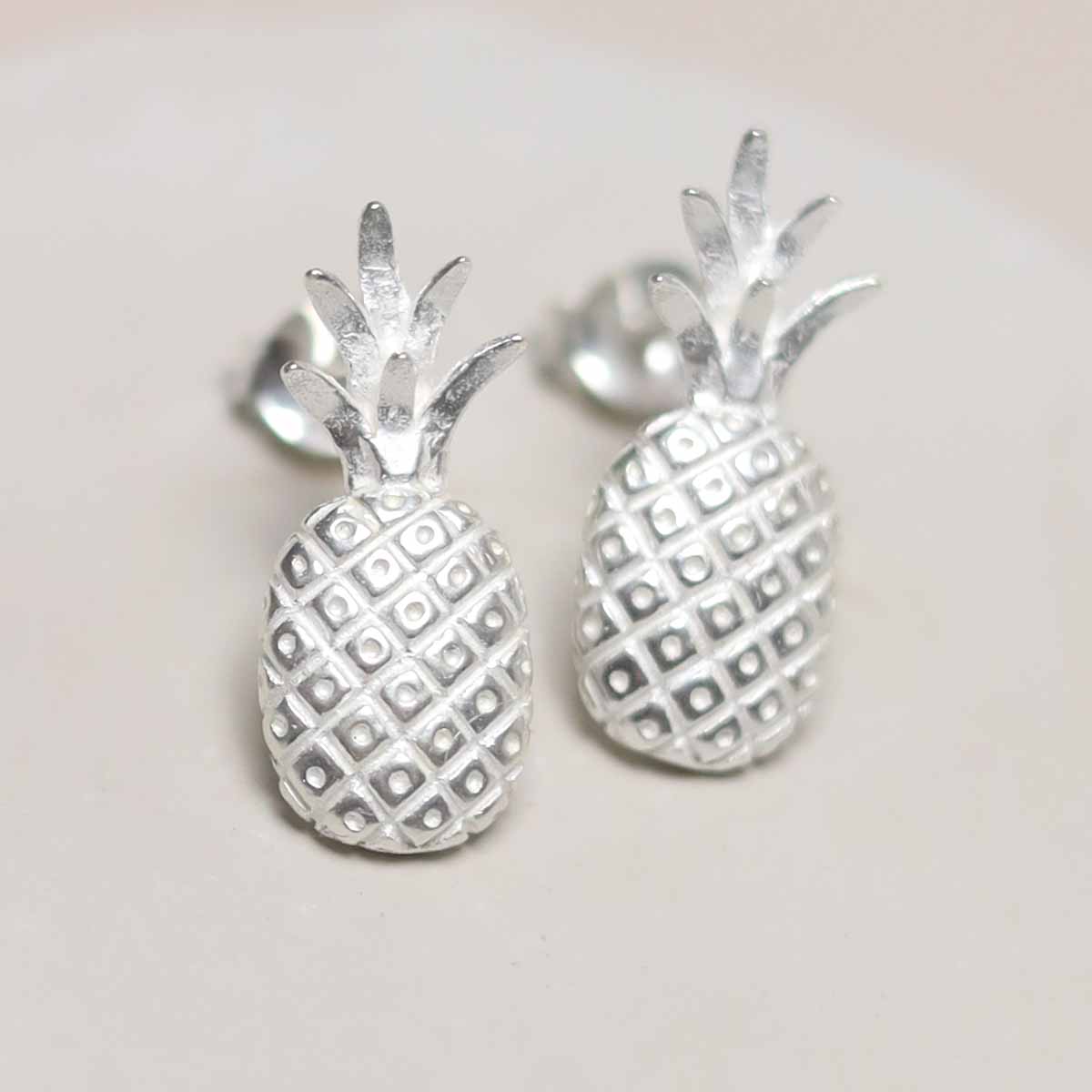 Sterling Silver Pineapple Studs