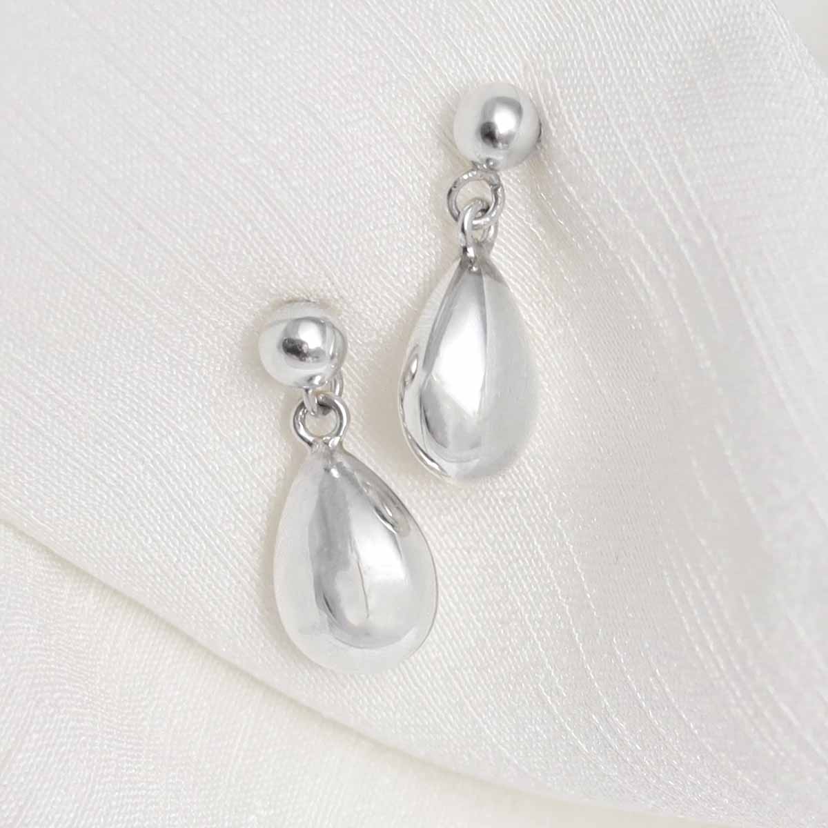 Sterling Silver Rain Drop Studs