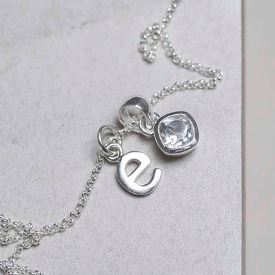 MW04_Sterling Silver Clear Quartz Birthstone Necklace (April)_add on_1