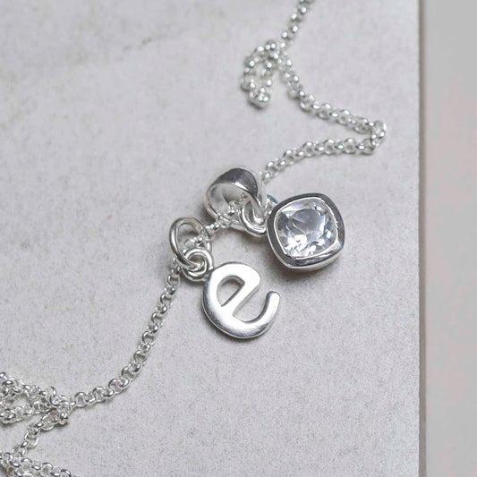 MW04_Sterling Silver Clear Quartz Birthstone Necklace (April)_add on_1
