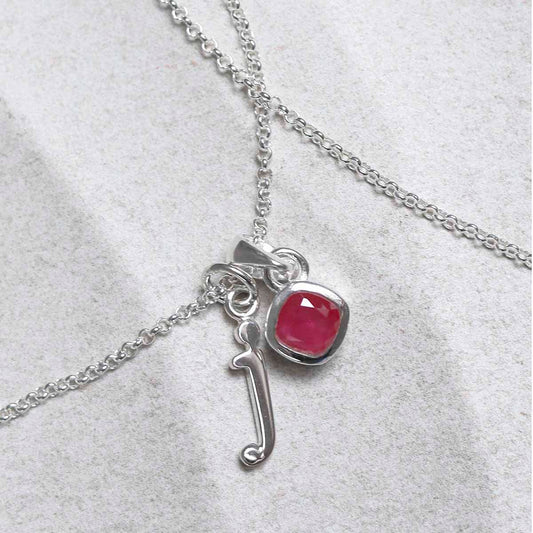 MW07_Sterling Silver Ruby Birthstone Necklace (July)_add on_1-2