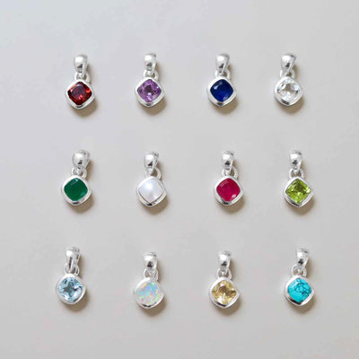 MW01-MW12_Sterling Silver Birthstone necklace group_12