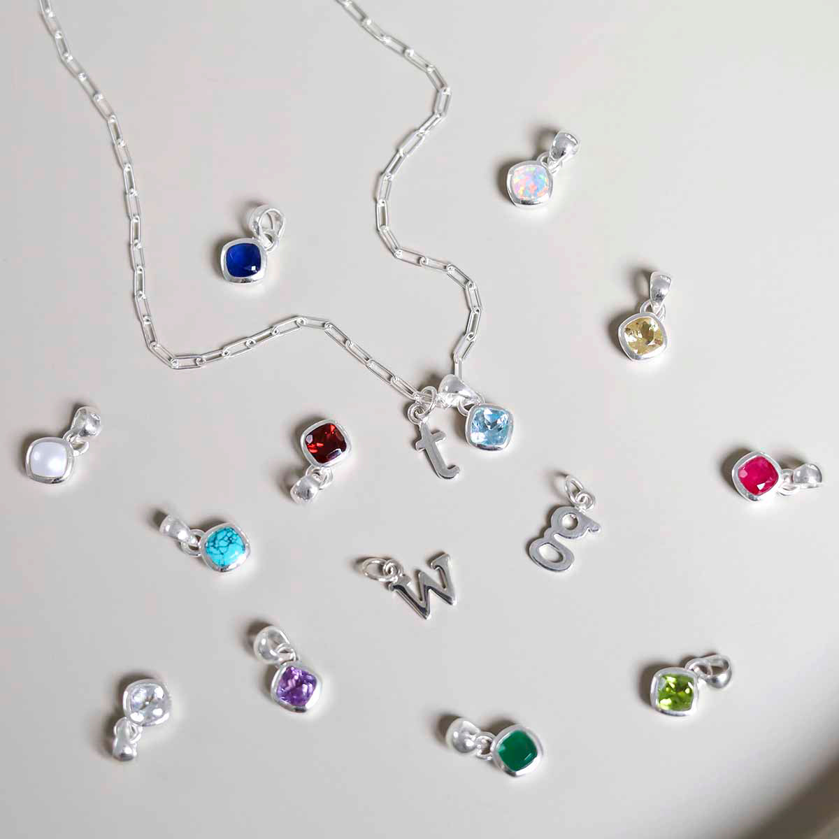 Sterling Silver Citrine Birthstone Fine Paperclip Necklace (November)