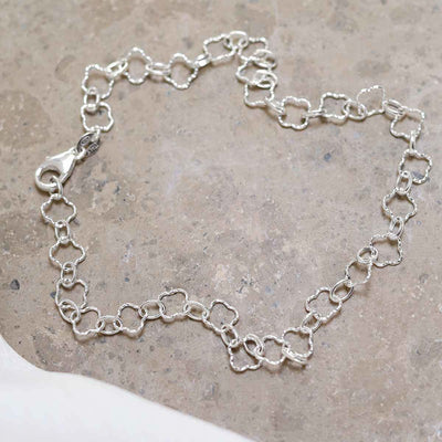 MV1346A_Sterling Silver Shimmer Clover Anklet_1