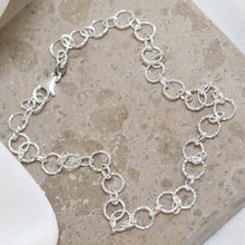 MV1347A Sterling Silver Shimmer Link Anklet_1