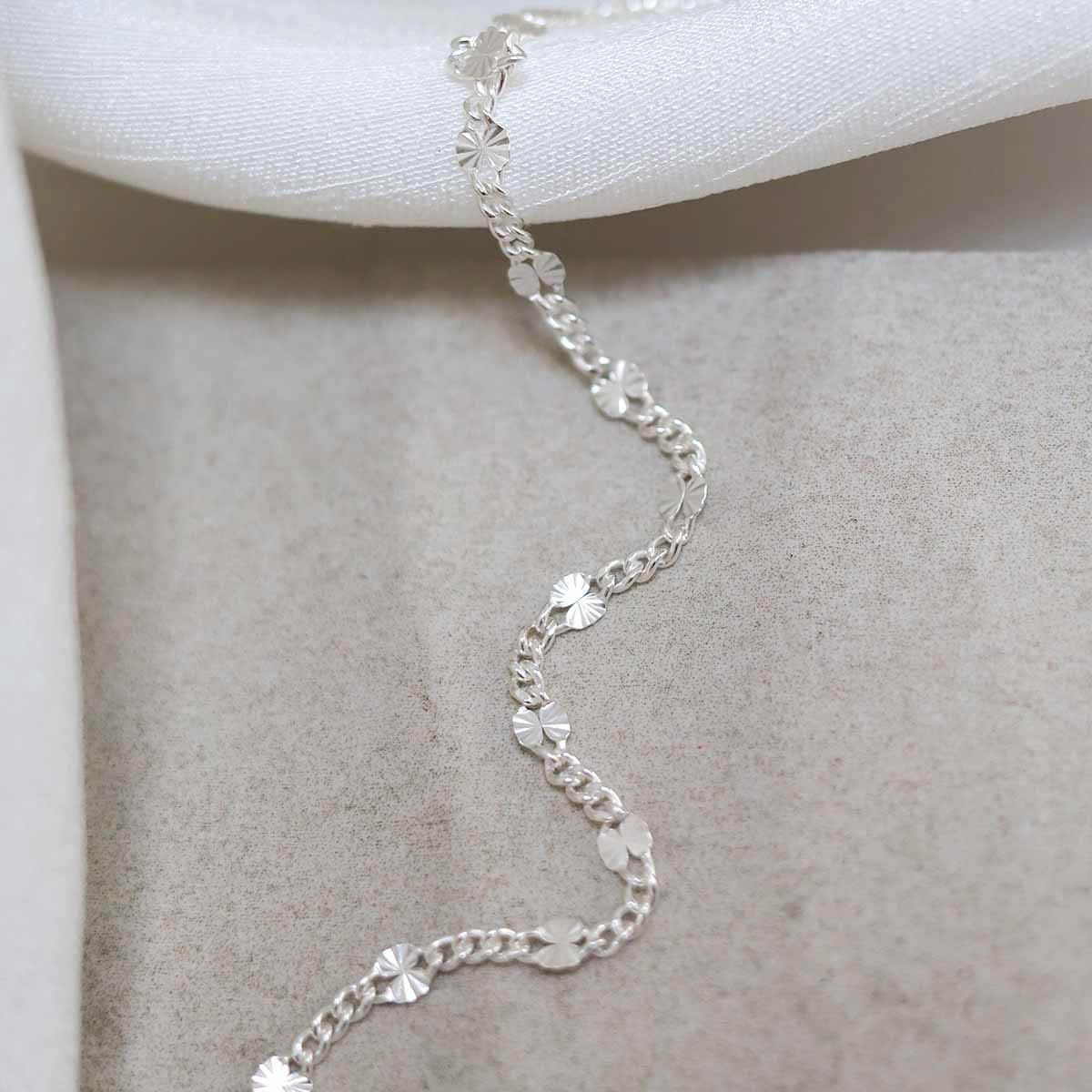 Sterling Silver Shimmer Chain Bracelet