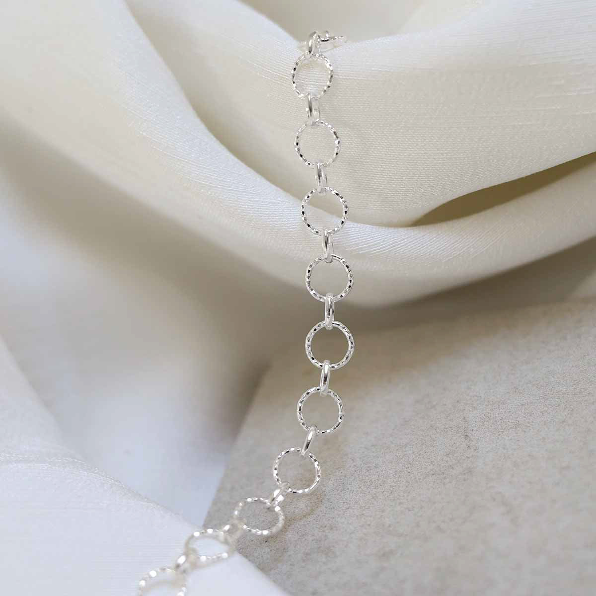 Sterling Silver Shimmer Link Bracelet