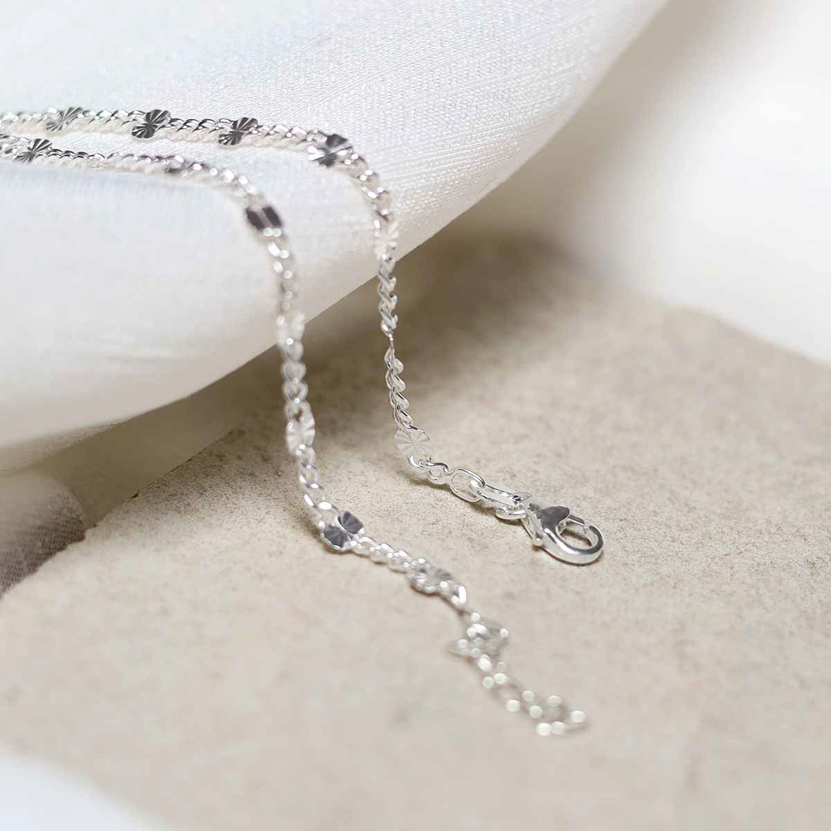 Sterling Silver Shimmer Chain Bracelet