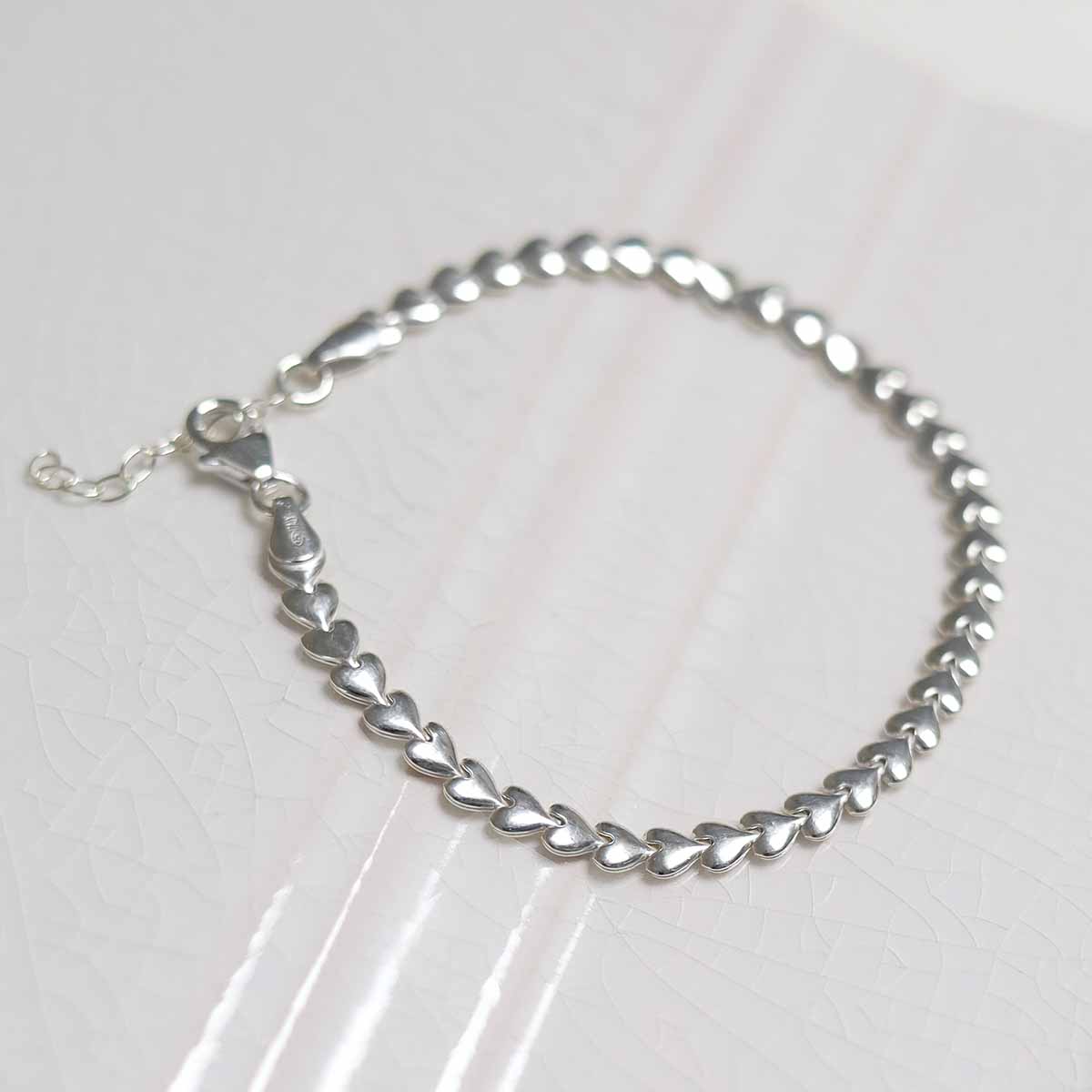 Sterling Silver Love Chain Bracelet