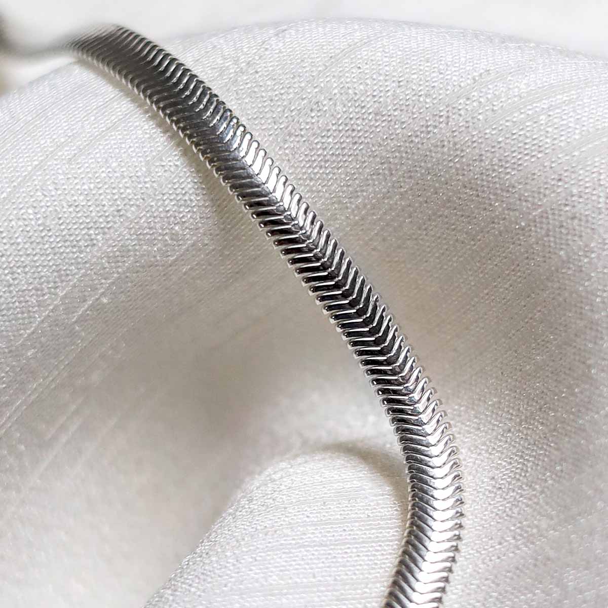 Sterling Silver Herringbone Bracelet