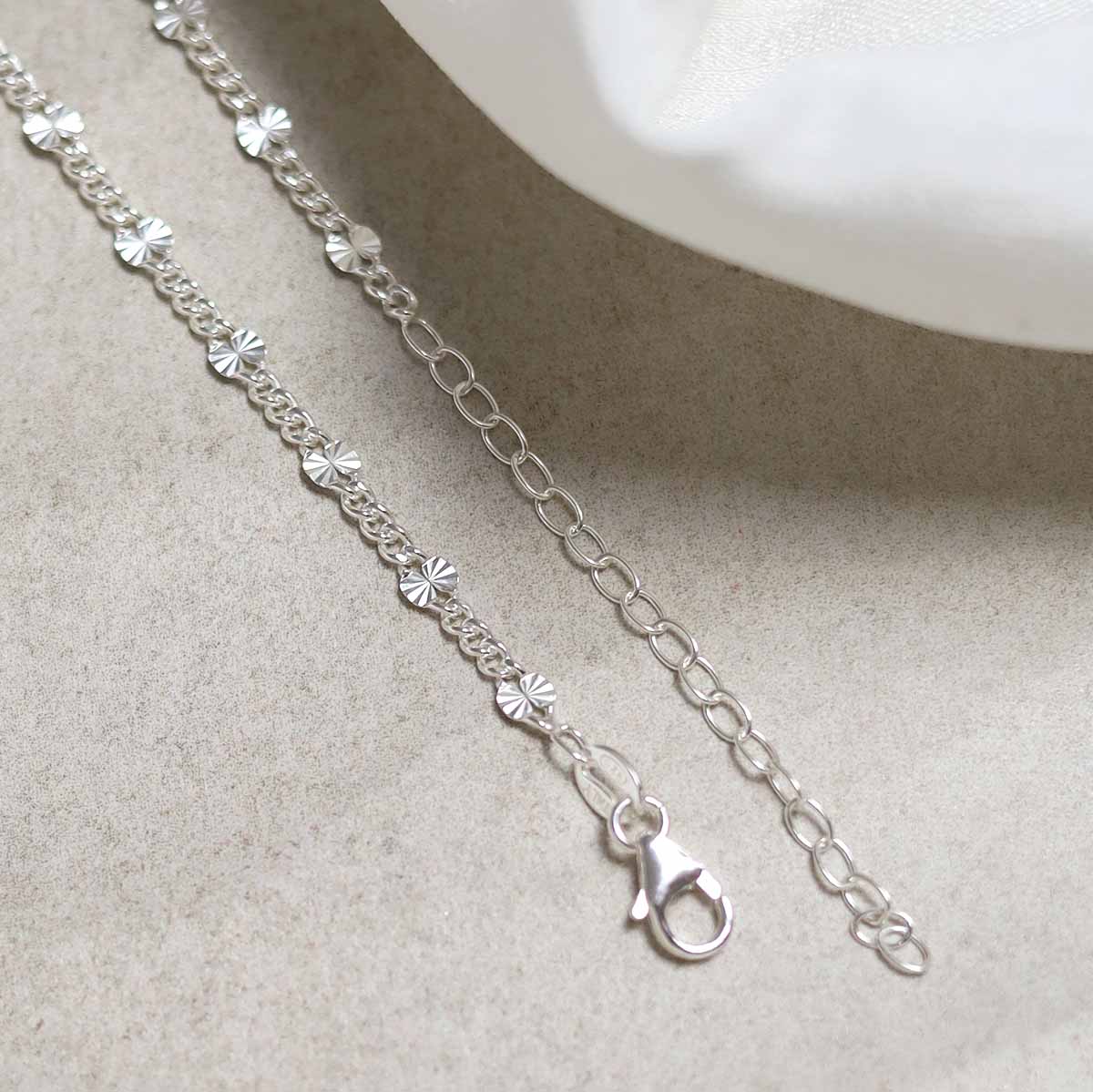 Sterling Silver Shimmer Chain Necklace
