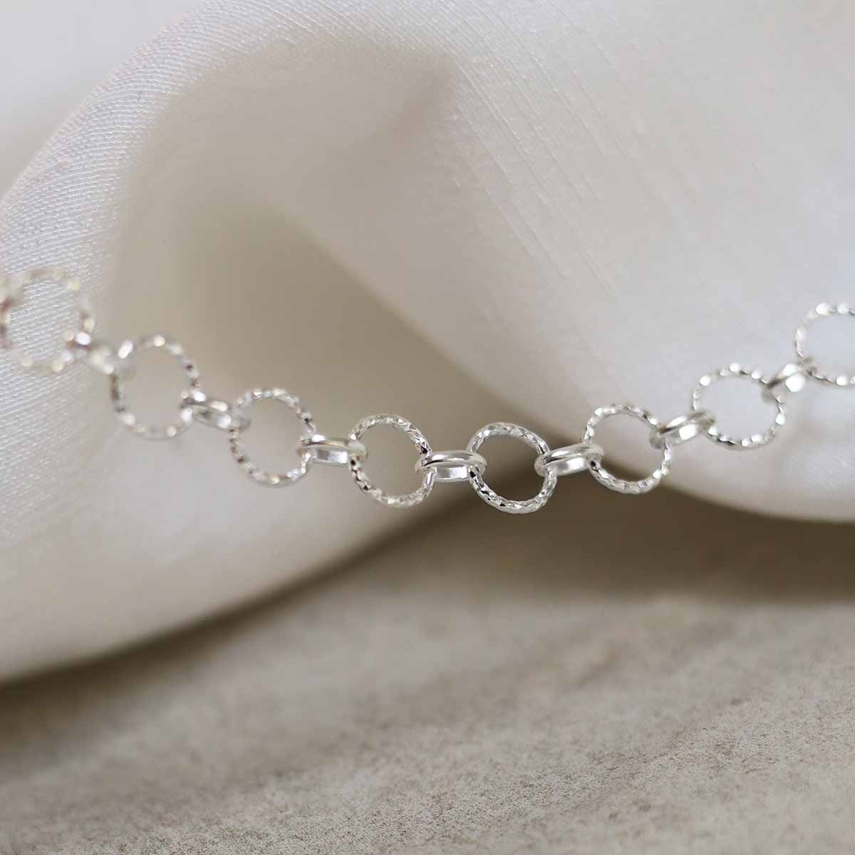 Sterling Silver Shimmer Link Bracelet