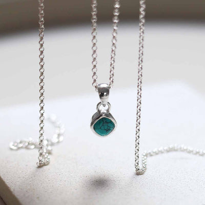 MW12_Sterling Silver Turquoise Birthstone Necklace (December)_belcher_2
