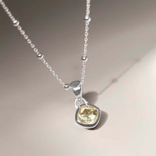 MW11_Sterling Silver Citrine Birthstone Necklace (November)_satellite_2