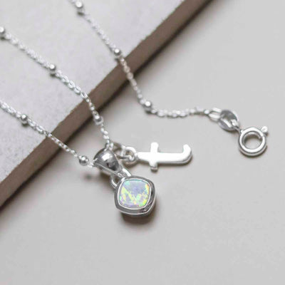 MW10_Sterling Silver Opalite Birthstone Necklace (October)_add on_1