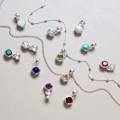 MW01-MW12_Sterling Silver Birthstone necklace group_8