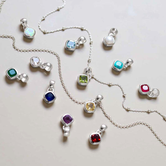 MW01-MW12_Sterling Silver Birthstone necklace group_8